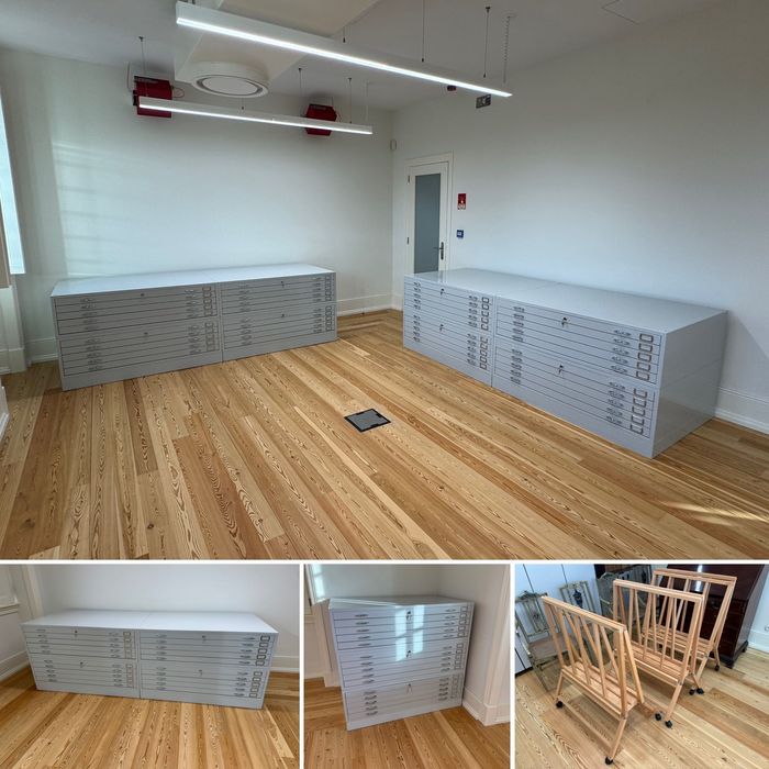 Arquivo de 5 Gavetas Metalico Desenho A0 Resistente Pintura a Cinza ou Preto