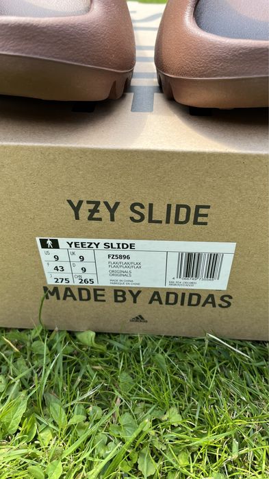 klapki yeezy slide flax