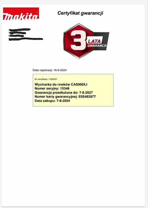 MAKITA CA5000XJ, frezarka, wycinarka rowków do aluminium