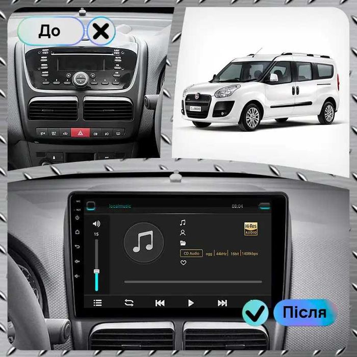 Штатні магнітоли Lesko Fiat для всіх моделей авто Фіат Постачальник