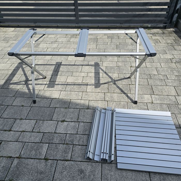 Aluminiowy Stół Kempingowy CampFeuer XL – Duży, Składany, Jak NOWY!