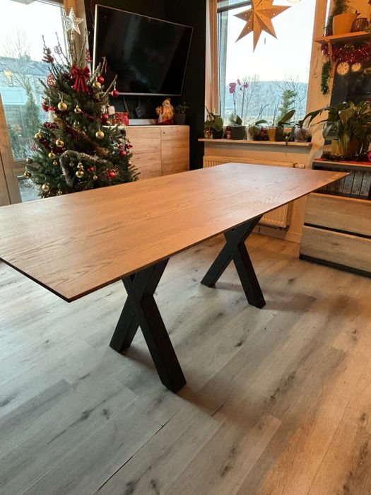 Stół MILONI do jadalni/ konferencyjny lite drewno dab , 200x90cm