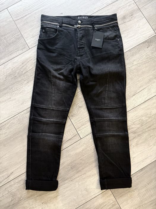 Nowe oryginalne Spodnie jeansowe  czarne Balmain r 32