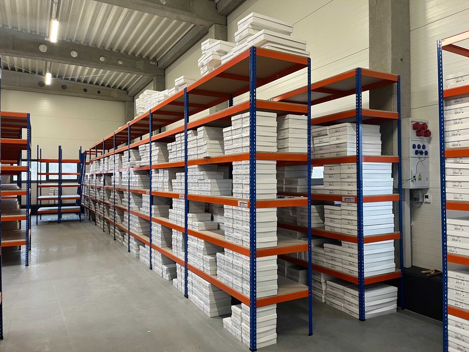 DUŻY Regał Magazynowy Metalowy Mocny Stabilny Trwały Atest Gwarancja