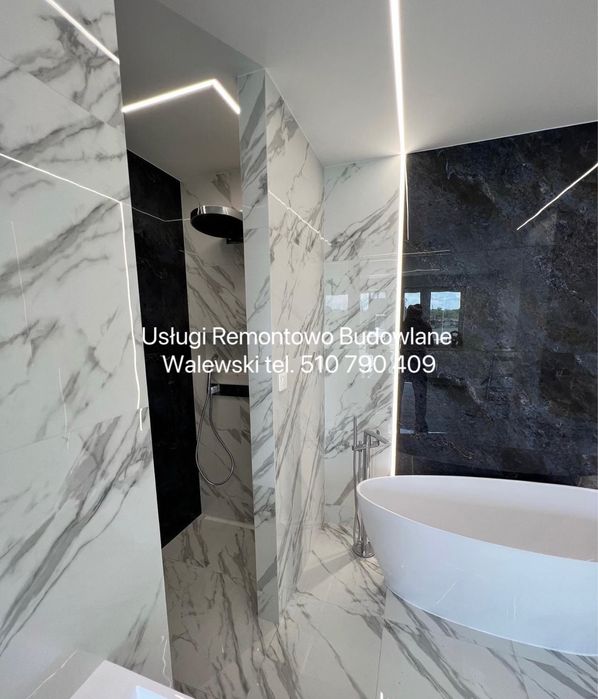 Remont łazienki glazurnik układanie płytek wykończenia Łomża Zambrów