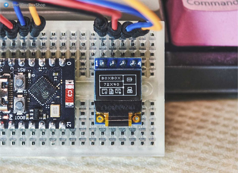 0.42 OLED I2C дисплеї 72x40, SSD1306
