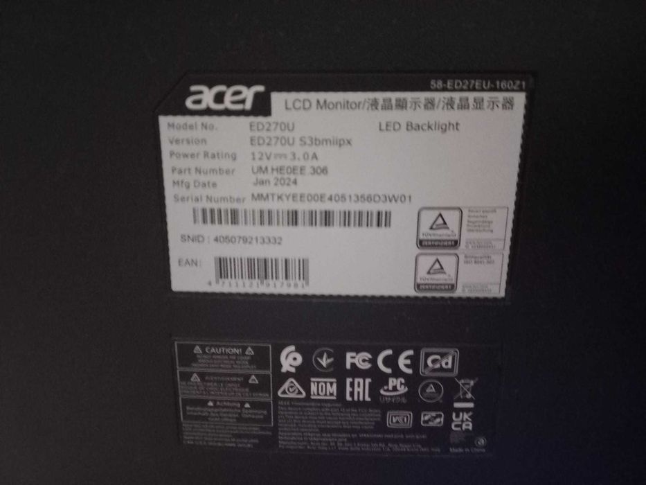 PC Gaming + Monitor ACER Nitro + Teclado G715 + Rato G705 Logitech