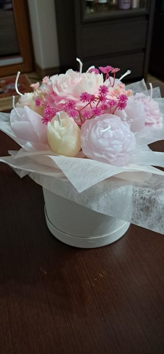 Flower box ze świec sojowych