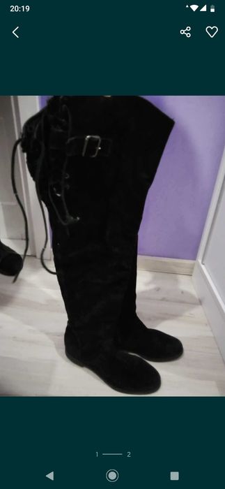 Nowe Kozaki zamszowe.