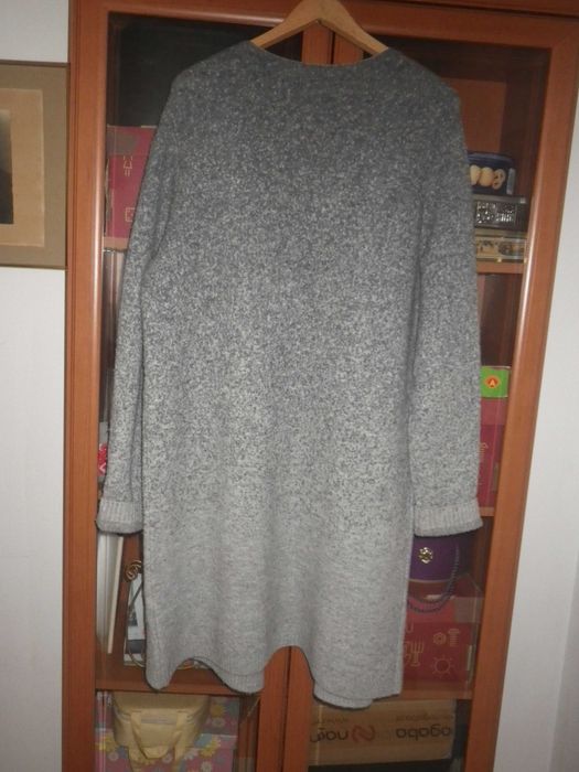 Mohito kardigan płaszczyk w odcieniach szarości r XL- uniwersalny