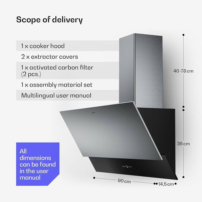 Витяжка Smart з Німеччини Klarstein Verosteel 10047368