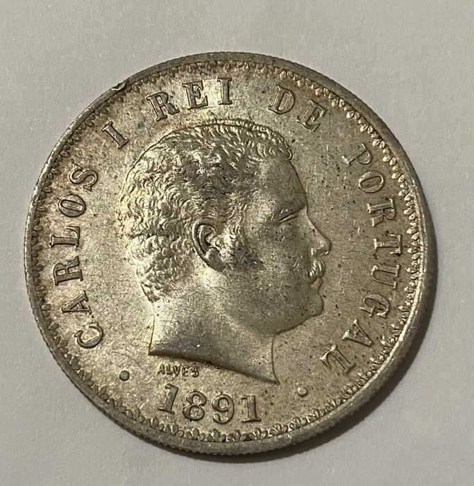 Moeda D CARLOS I - 500 Reis 1891