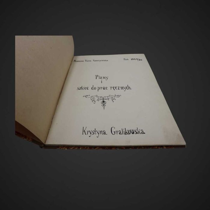 Rzadki rękopis Plany i szkice do prac Gralikowska1924/25 b5/060755
