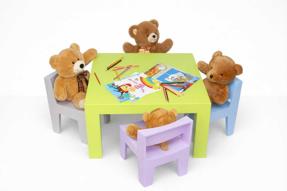 Stolik i krzesełko dla dzieci 2–6 lat – MDF, loft handmade OD STOLARZA