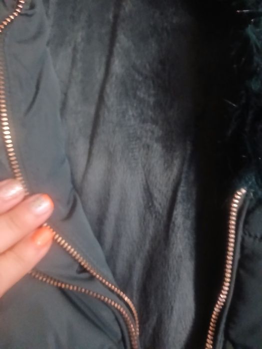 Kispo verde quentinho com capucho veste xl /xxl pequeno