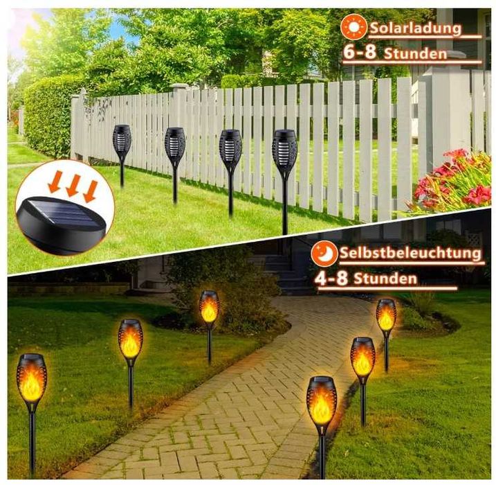 Zestaw 5 pochodni solarnych LiupTiuo