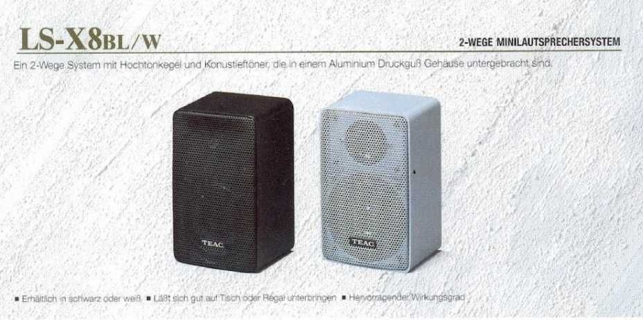 Teac LS-X8 miniaturowe kolumny monitory Japan 50w