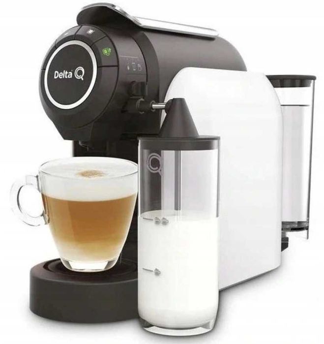 NOWY ekspres do kawy ze spieniaczem do mleka DELTA Q DELTAQ prezent