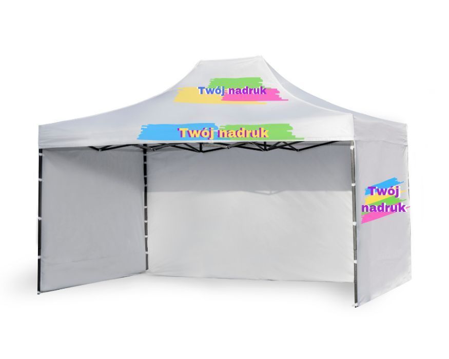 Namiot HANDLOWY, REKLAMOWY 2x3m z nadrukiem stalowy
