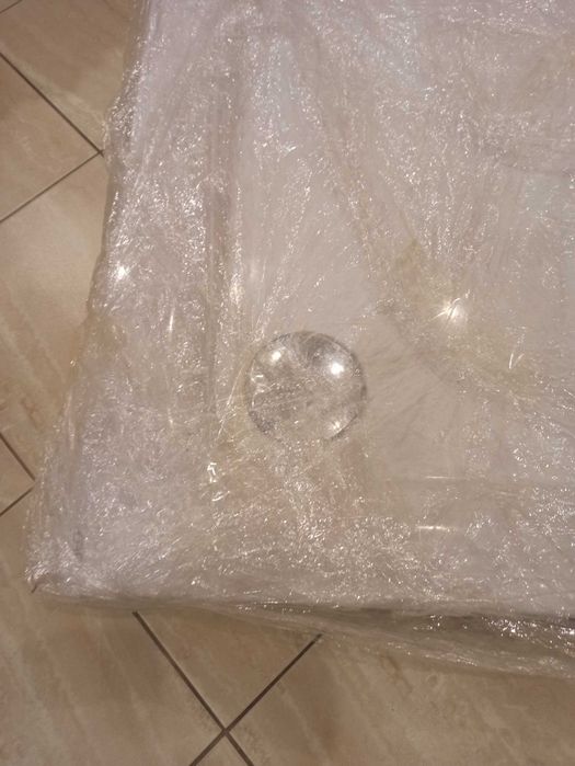 NOWY BRODZIK  90  półokrągły, biały wraz z syfonem