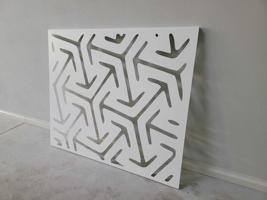Ogrodzenie panelowe 3D przęsło ozdobne stalowe wizualizacja laser CNC