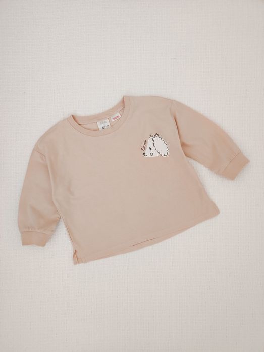 ZARA koszulka bluzeczka z pieskiem oversize