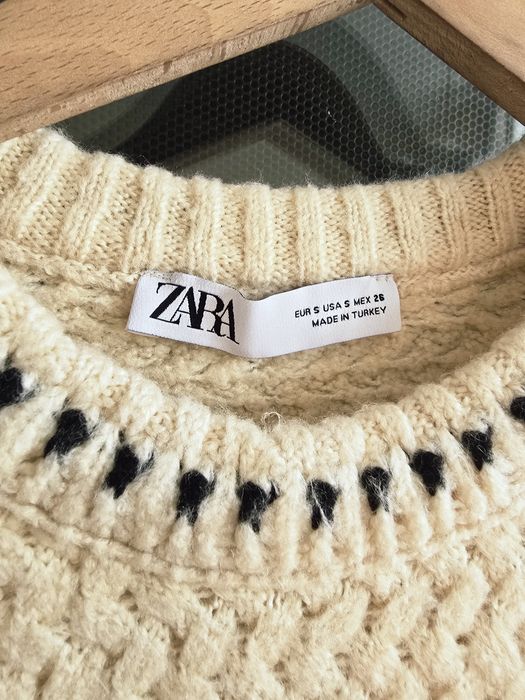 Sweter ZARA beżowy r.S