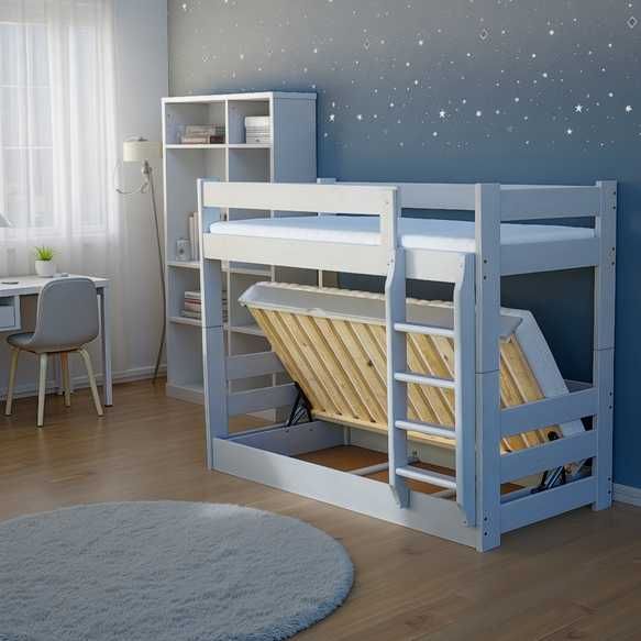 łóżko piętrowe DOMINATOR 80x200 otwierane z pojemnikiem dowolny wymiar