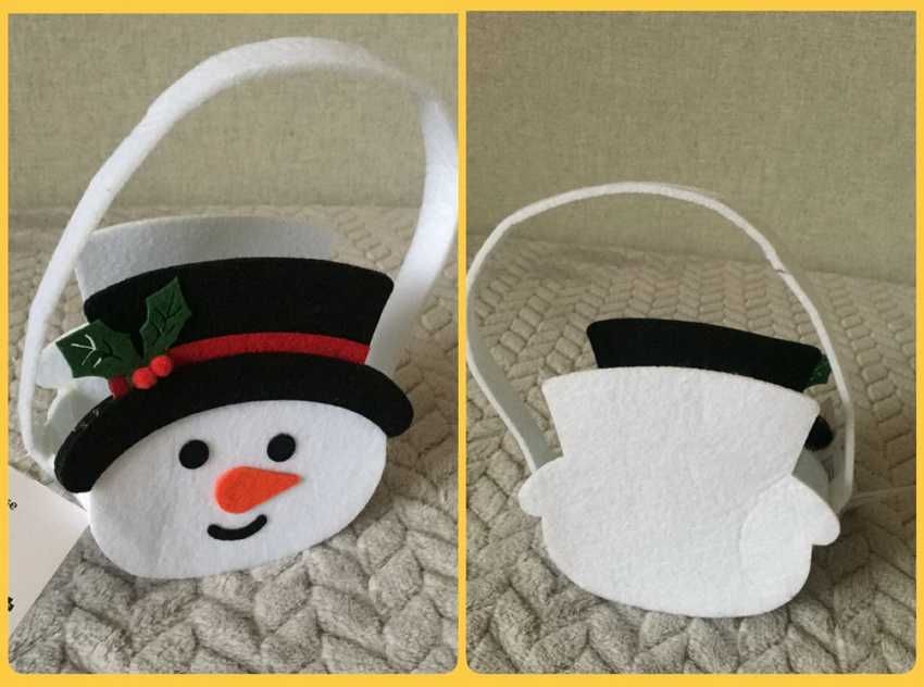 Niebanalna, filcowa torebka na prezent - bałwanek, Tiger NOWA