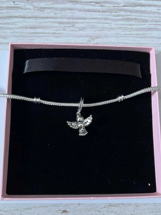 Charms srebrny na bransoletki Pandora sowa Hedwiga Potter zawieszka