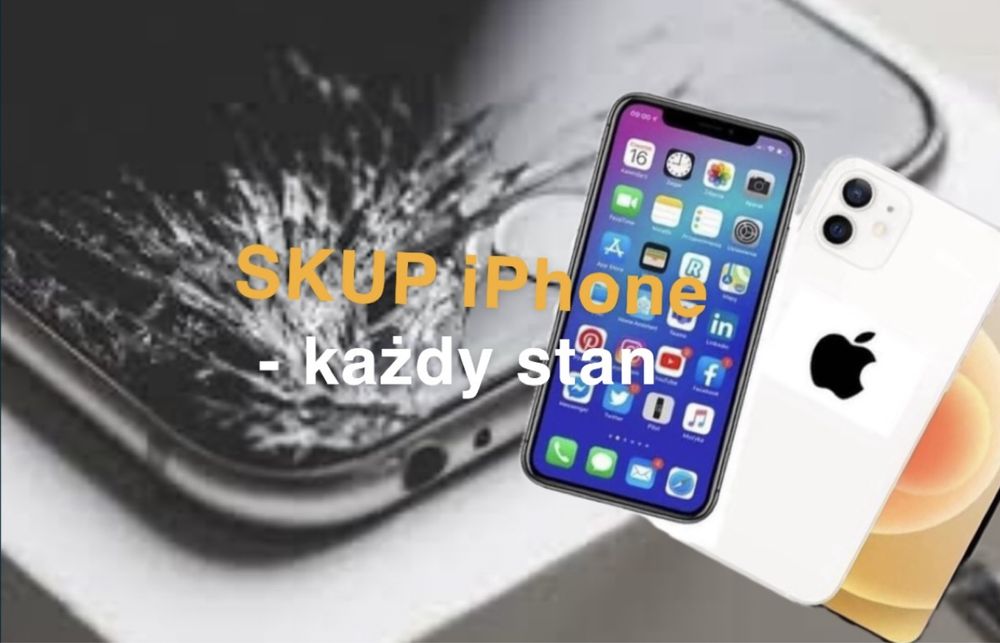 Skup iPhone każdy stan zbity 17 16 15  13 14 pro SZYBKA WYCENA