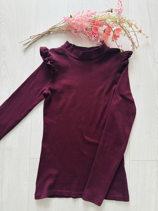 Bluzka burgundowa długi rękaw