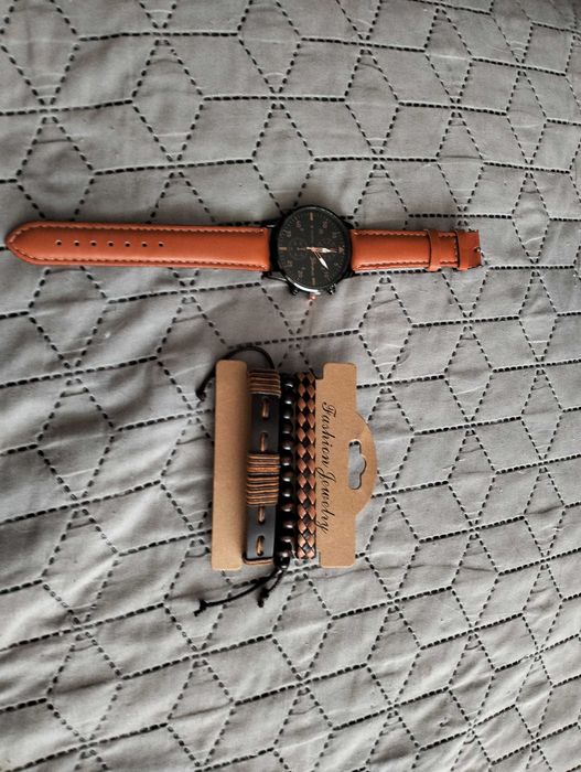 Elegancki zegarek męski+biżuteria.