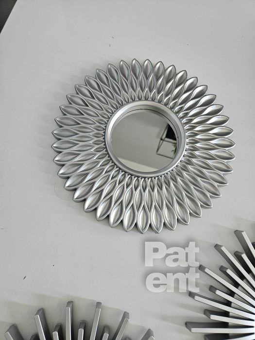 Lustra zestaw 3 luster w srebrnych ramkach do domu na ścianę dekoracja