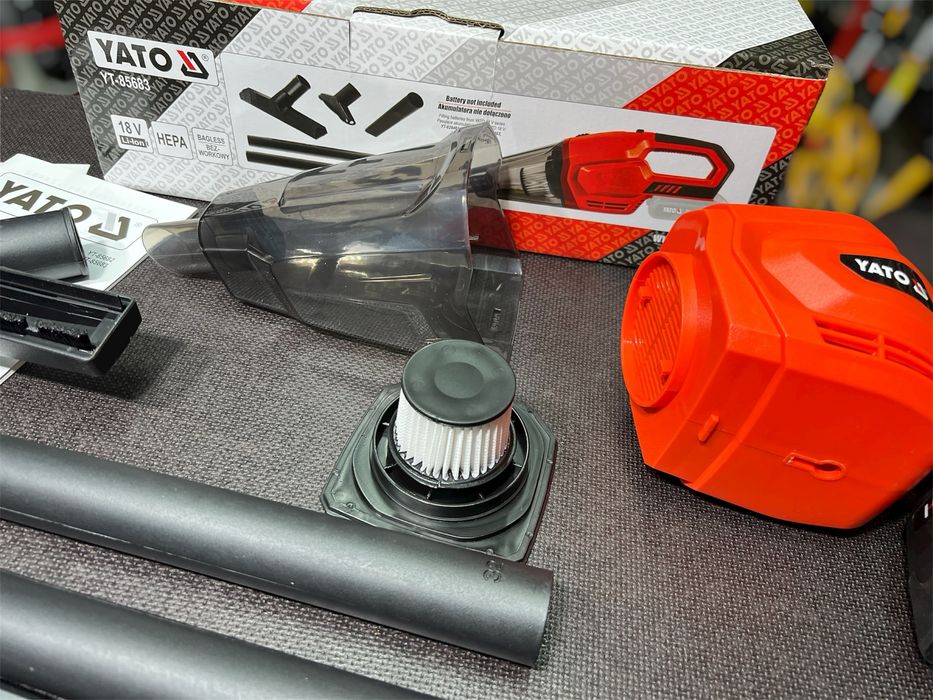 Пылесос аккумуляторный для дома и автомобиля YATO (без АКБ и ЗУ)