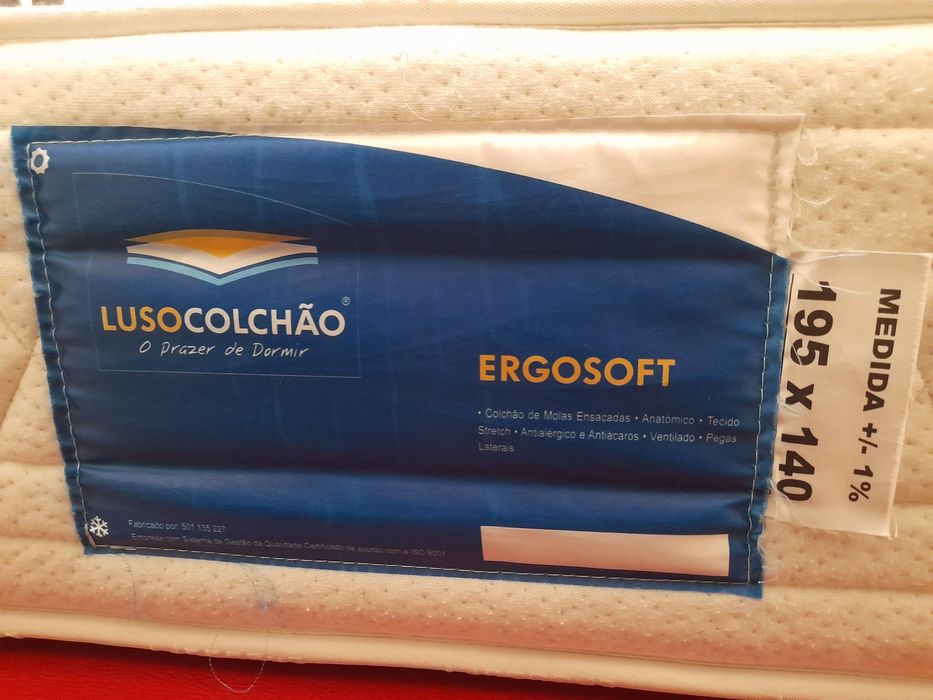 Colchão de cama de casal 195 x 140