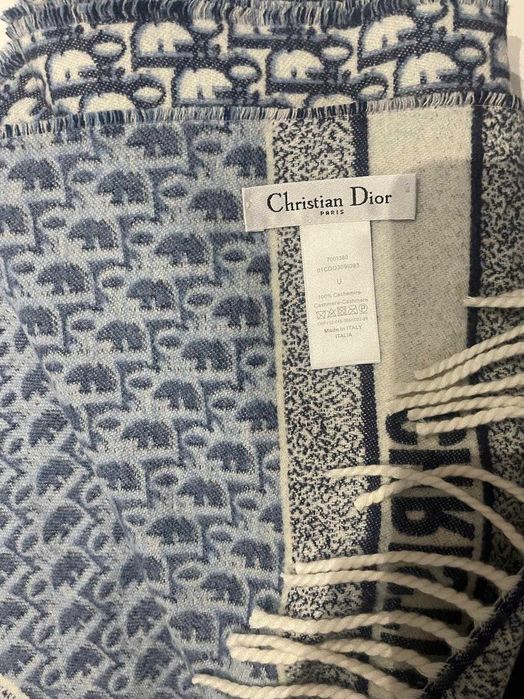 Szalik kaszmir Christian Dior Cashmere Prezent mikołaj choinka