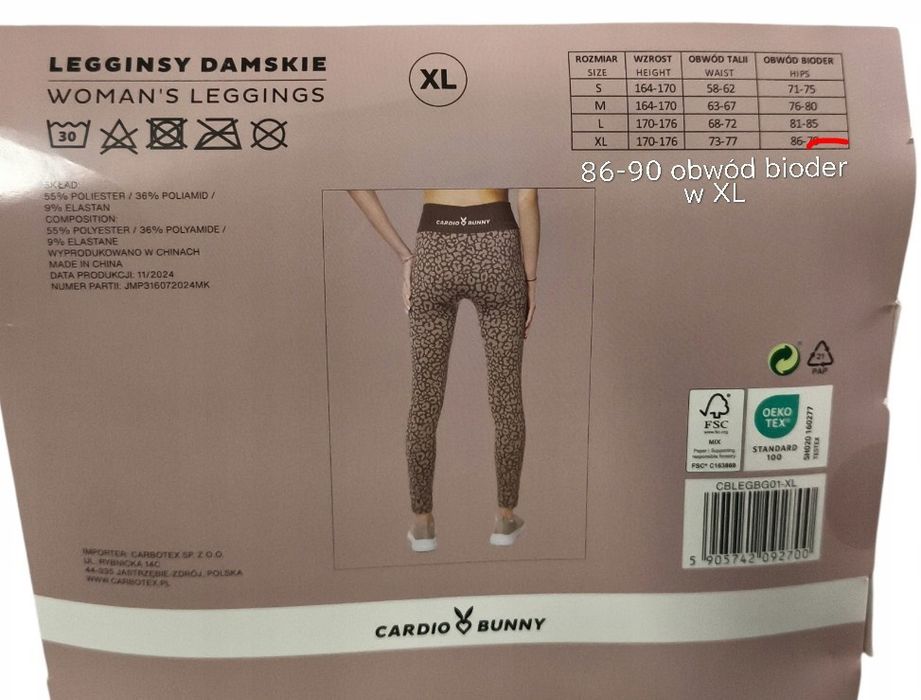 Spodnie Leginsy damskie rozm XL