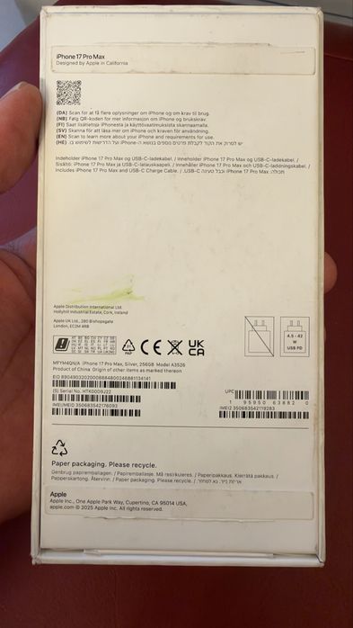 Iphone 17 Pro Max 256Gb
