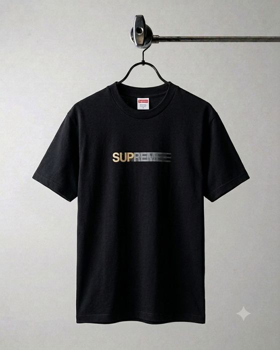 T-shirt Supreme motion logo preta