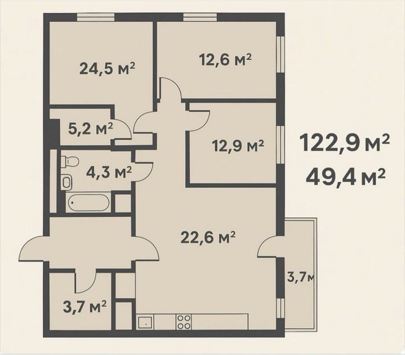 Apartment in Kyiv, Chorna hora, Zvirynets - View 2