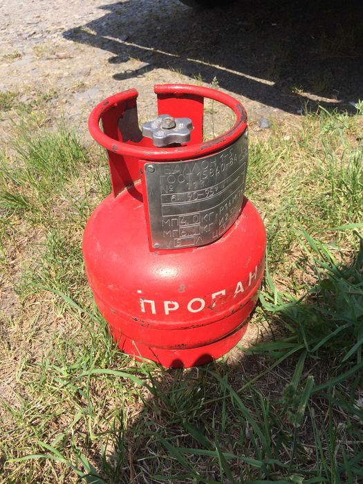 Баллон газовий  5л новый, балон новий з краном 5л, (толстостенный)