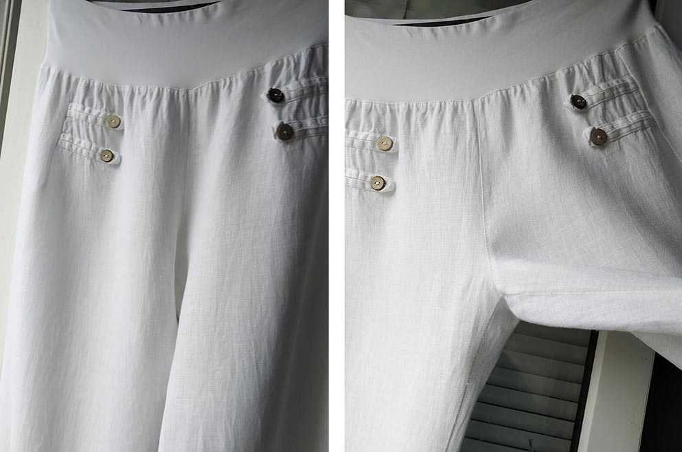 Штаны белые брюки бохо лен  48-50 XL лляні льон