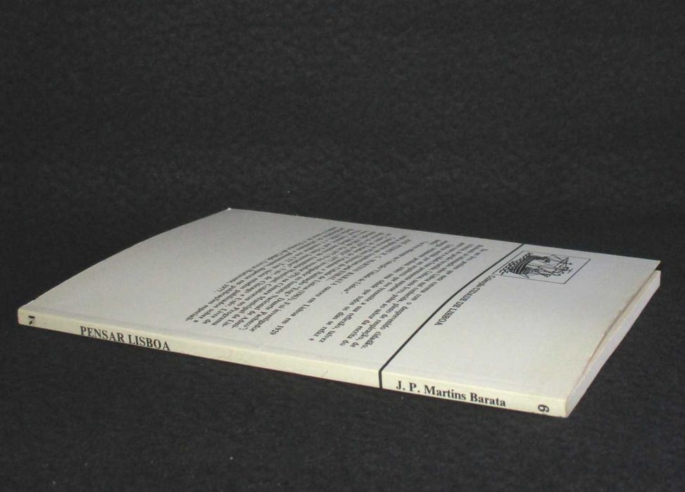 Livro Pensar Lisboa J. P. Martins Barata Autografado