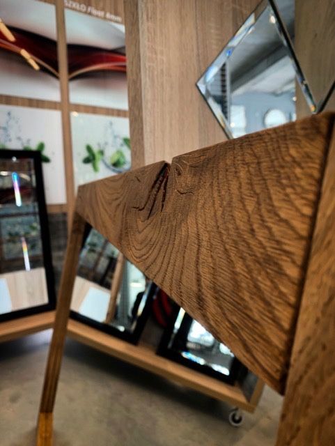 Lustro do lazienki salonu debowa rama