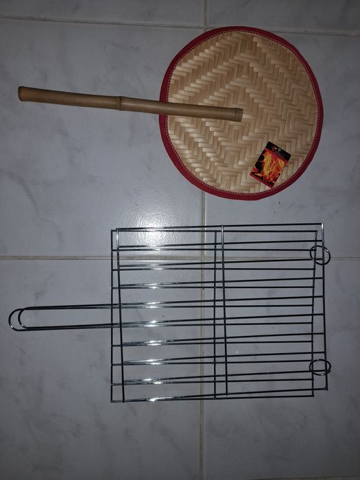 Grelha + abanador para churrasco64286187246722120