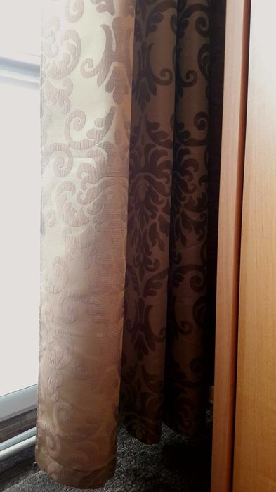 Zasłony eleganckie półpołysk półmat we wzorze