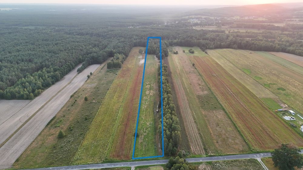 Działka budowlana plus polę plus las  1.43h