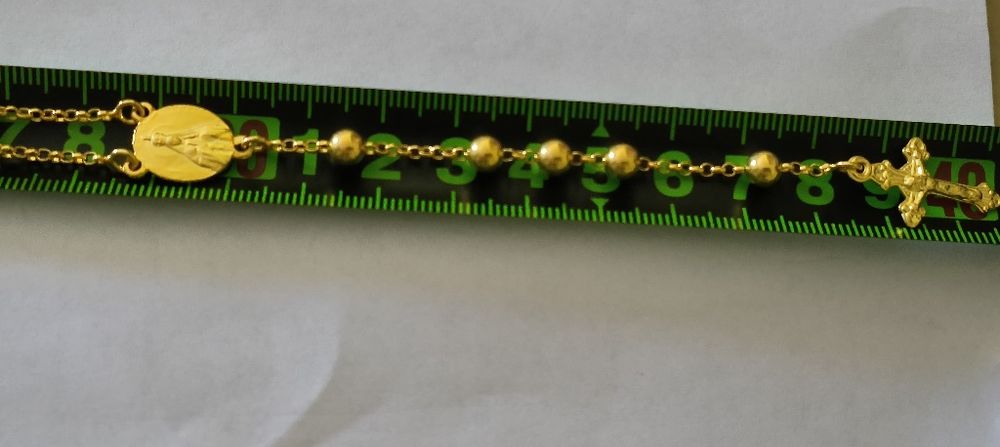 Terço em Prata dourada