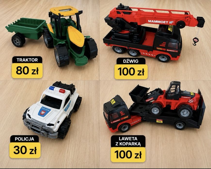 Traktor z przyczepą Lena